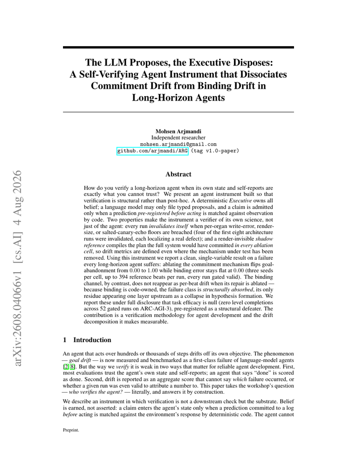 The LLM Proposes, the Executive Disposes