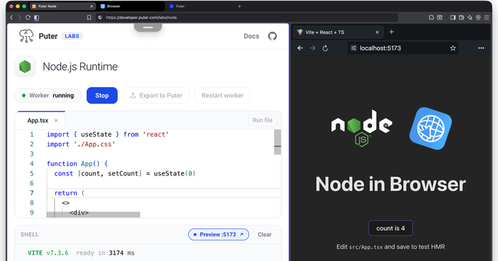 Node.js in the Browser