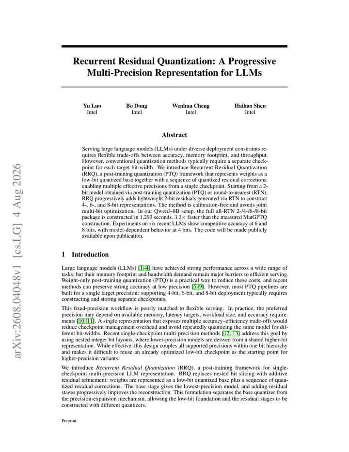 Recurrent Residual Quantization