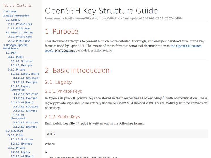 OpenSSH Key Structure Guide