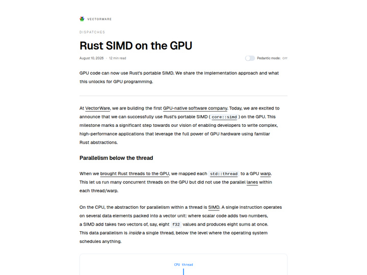 Rust SIMD on the GPU