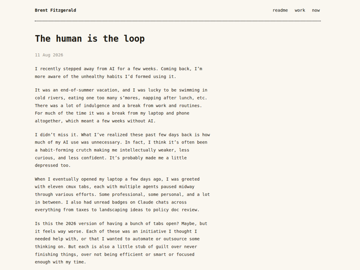 The Human Is the Loop
