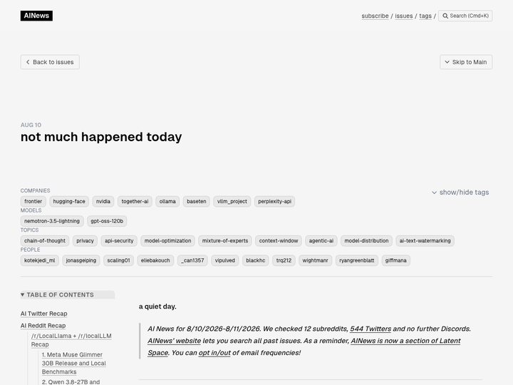 not much happened today