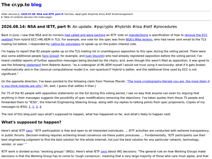 NSA and IETF, Part 9