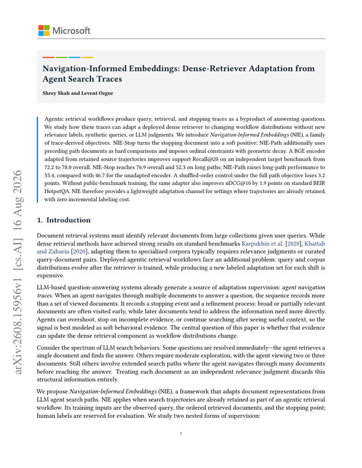 Navigation-Informed Embeddings