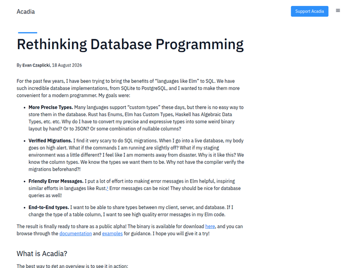 Rethinking Database Programming
