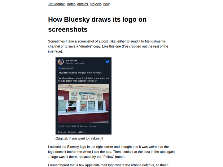 How Bluesky draws its logo on screenshots