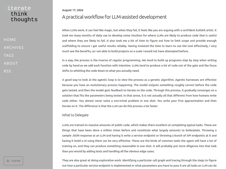 A practical workflow for LLM-assisted development