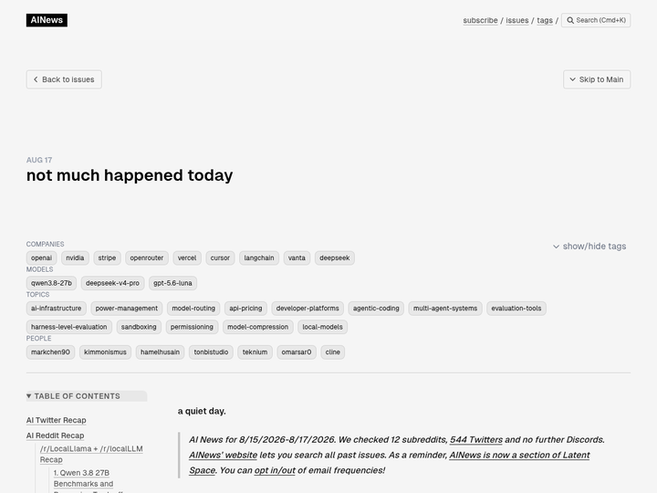 not much happened today