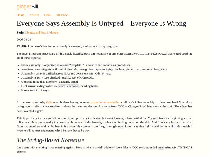 Everyone Says Assembly Is Untyped - Everyone Is Wrong