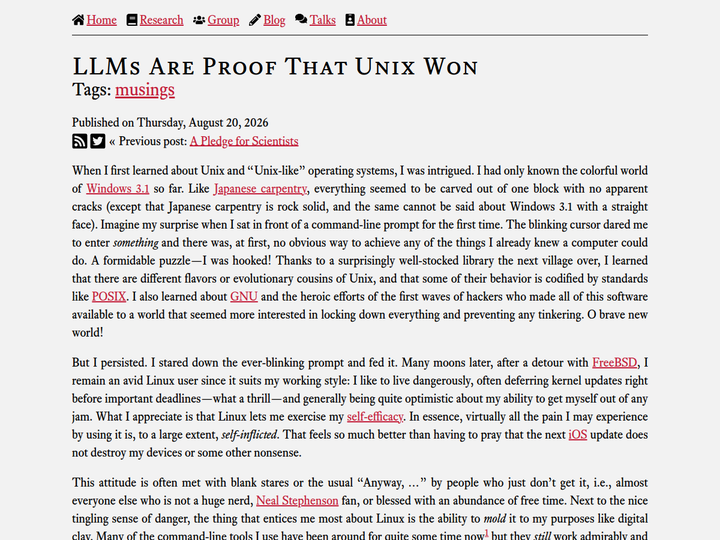 LLMs are proof that Unix won