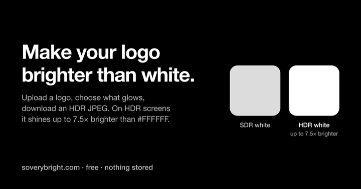 Make your logo extra bright on HDR screens