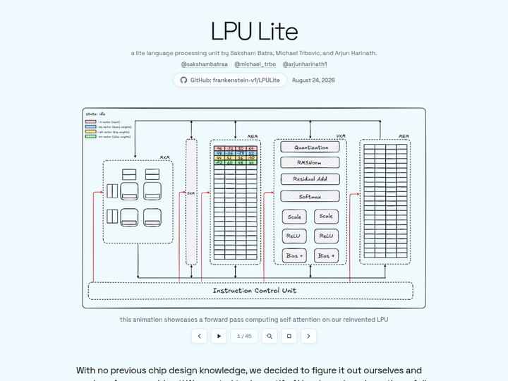 I built a lite LPU that can do inference on Karpathy's MicroGPT