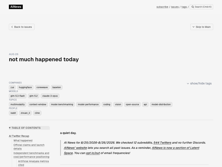 not much happened today