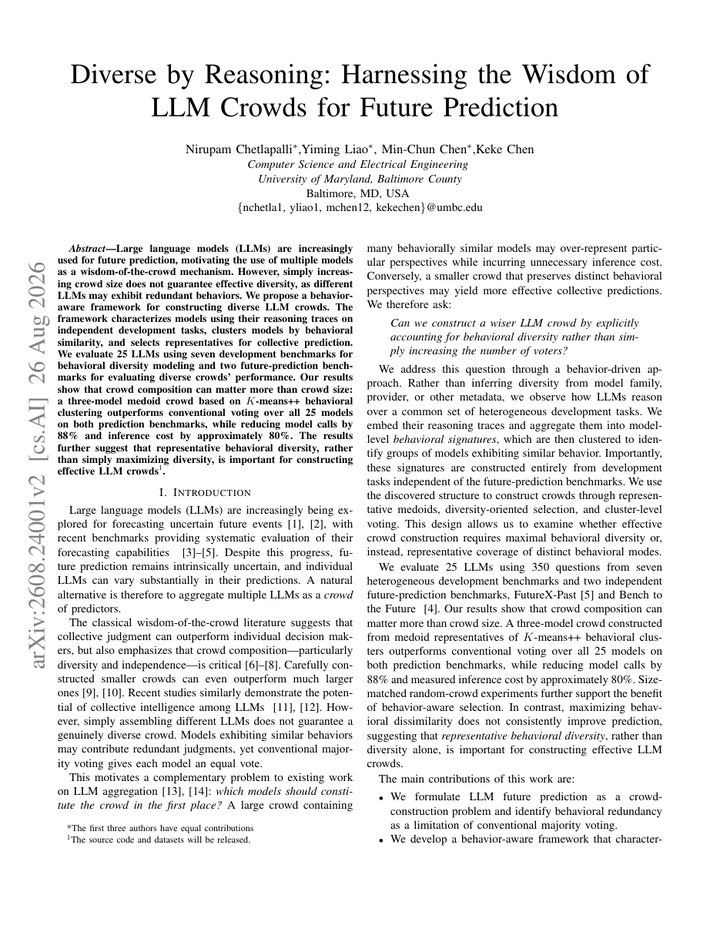 Diverse by Reasoning: Harnessing the Wisdom of LLM Crowds for Future Prediction