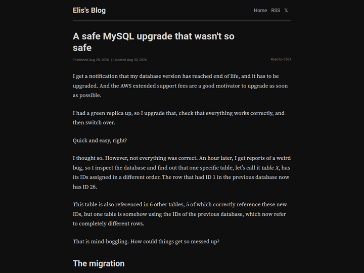 A Safe MySQL Upgrade That Wasn't So Safe