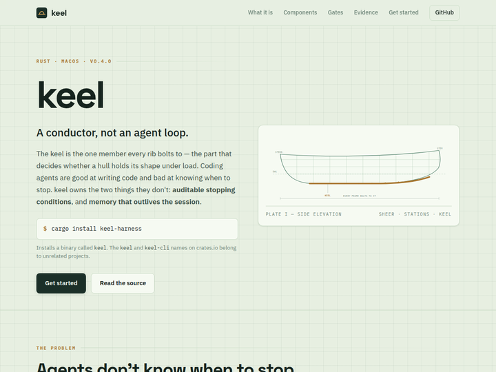 Keel - A conductor, not an agent loop
