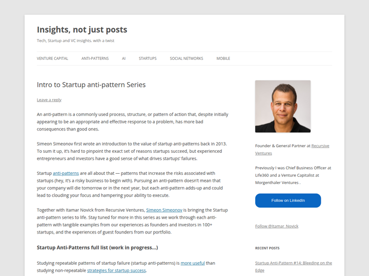 Startup Anti-Patterns