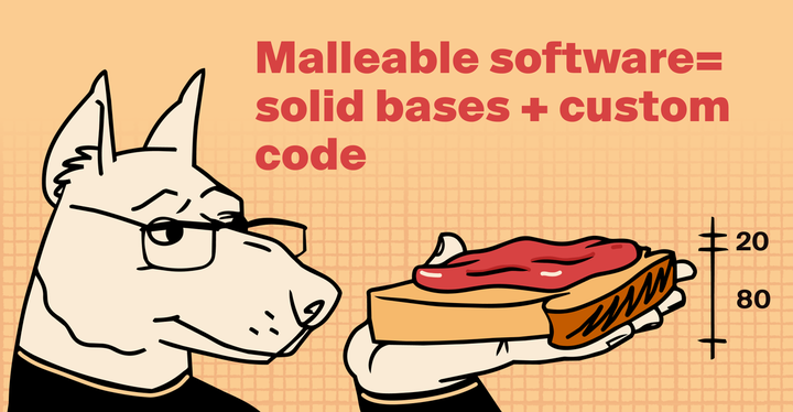 Malleable software = solid bases and custom code