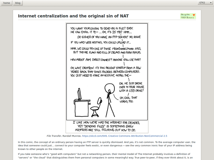 Internet centralization and the original sin of NAT