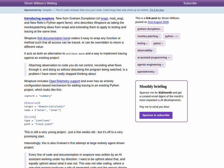 Introducing wrapture