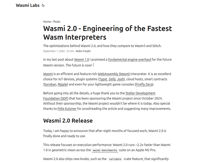 Wasmi 2.0 - Engineering of the Fastest Wasm Interpreters