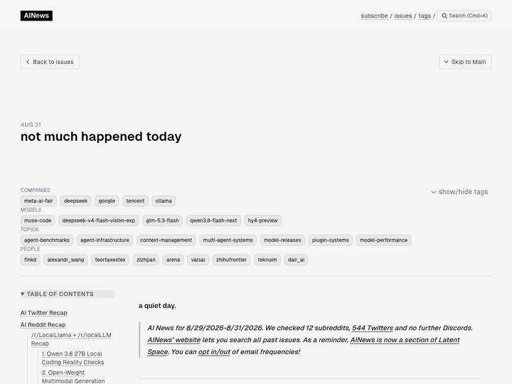 not much happened today