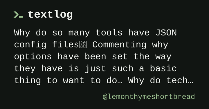Why do so many tools have JSON config files?