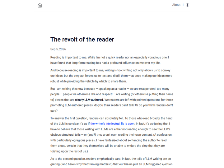 The revolt of the reader
