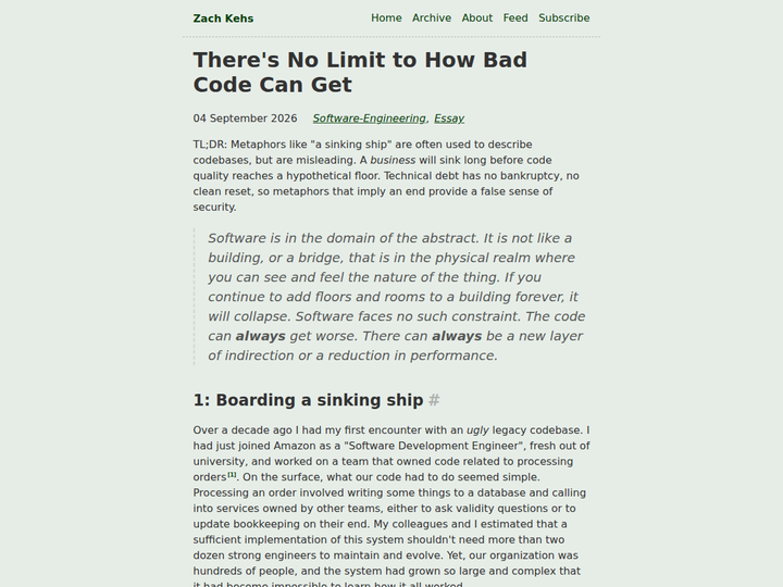 There's No Limit to How Bad Code Can Get