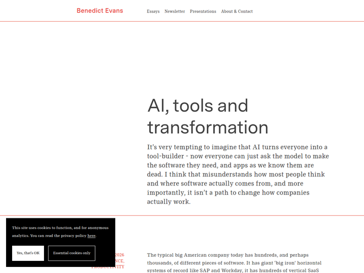 AI, Tools and Transformation