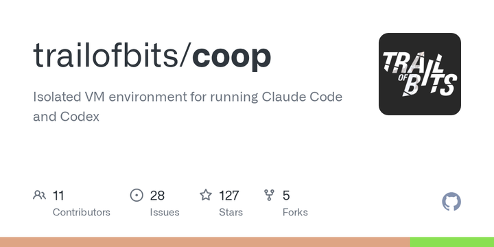 Coop - Isolated VM Environments for Running Claude Code and Codex