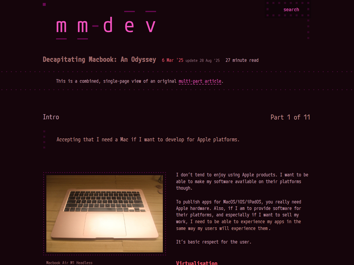 Decapitating a MacBook (2025)