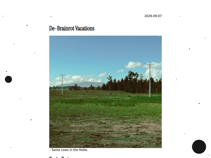 De-Brainrot Vacations