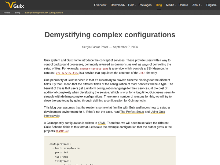 Demystifying complex configurations