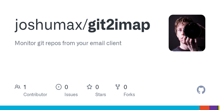 [git2imap](https://github.com/joshumax/git2imap) - git2imap 把 Git 的历史投影成只读 IMAP：默认分支是 INBOX，其他分支是邮箱目录，每个 commit 的邮件正文携带 patch。实现支持 HTTP(S)/SSH 裸镜像和网页凭据管理，但 README 直说大仓库同步会慢、当前没有 email-to-commit 写回；因此它更像受限网络下的历史阅读器，而不是邮件驱动的 Git 工作台。