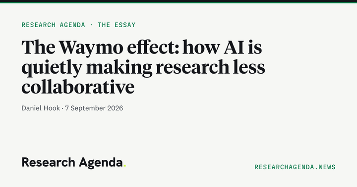 The Waymo effect: how AI is quietly making research less collaborative