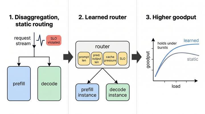 Calibrate, Then Route: A Measured Study of Learned Request Routing for Disaggregated LLM Serving