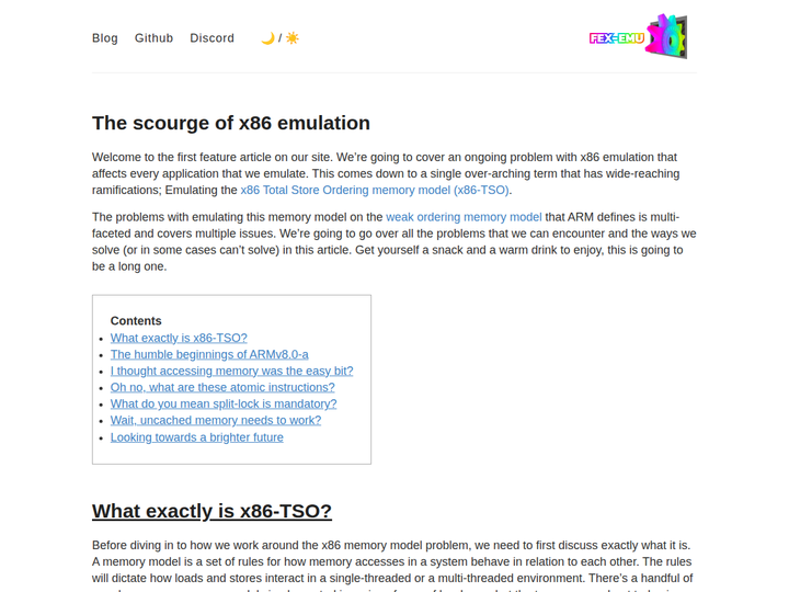 The scourge of x86 emulation