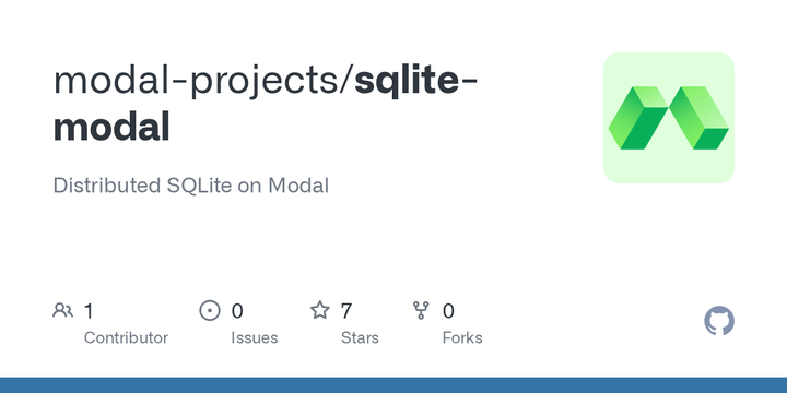 Distributed SQLite on Modal