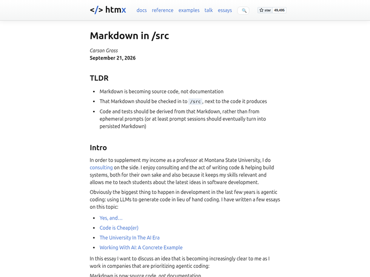 Markdown in /src