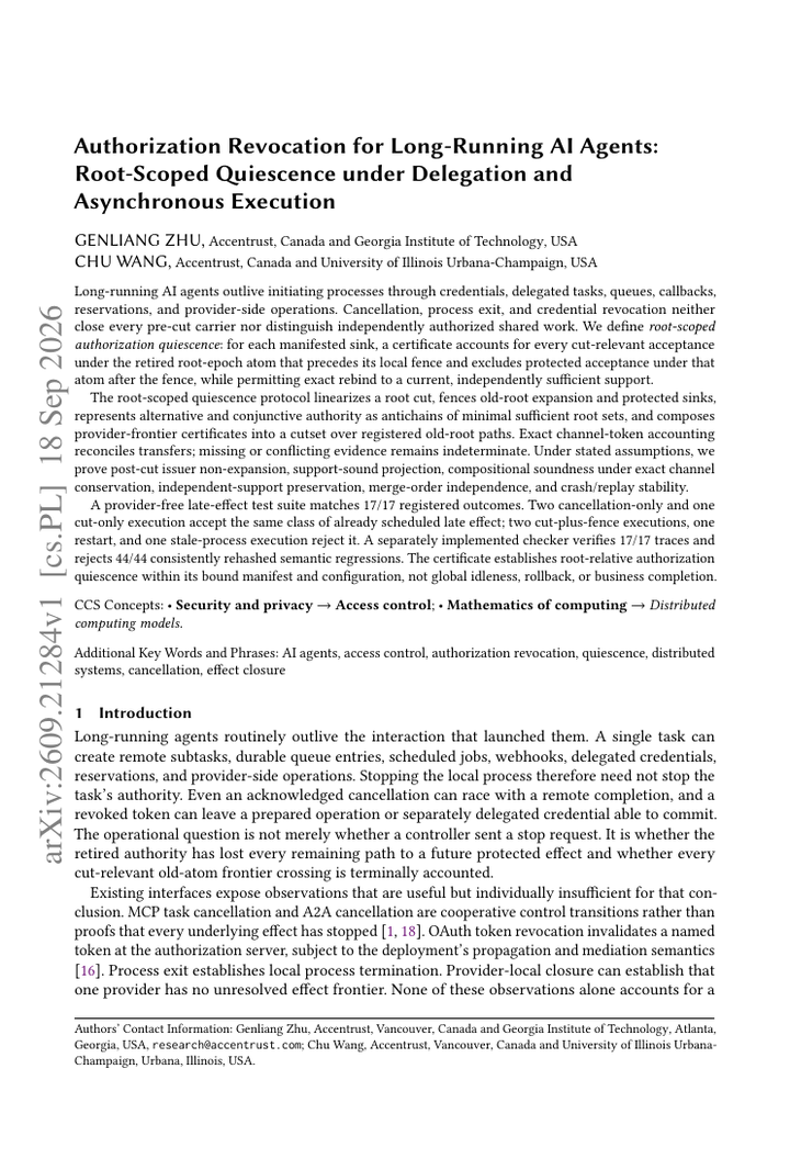 Authorization Revocation for Long-Running AI Agents