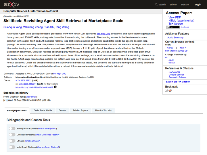 SkillSeek: Revisiting Agent Skill Retrieval at Marketplace Scale